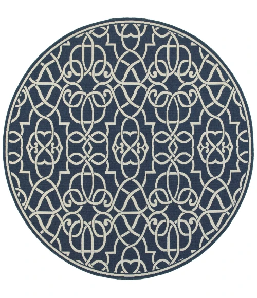 Oriental Weavers Area Rug Meridian 2205B Navy 8' 6" X 13' 0"