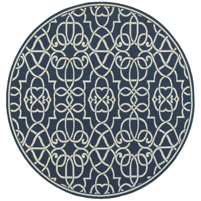 Oriental Weavers Area Rug Meridian 2205B Navy 7'10"