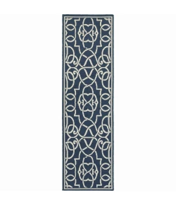 Oriental Weavers Meridian 2205B Navy/ Ivory Area Rug 2 ft. 3 in. X 7 ft. 6 in. Runner