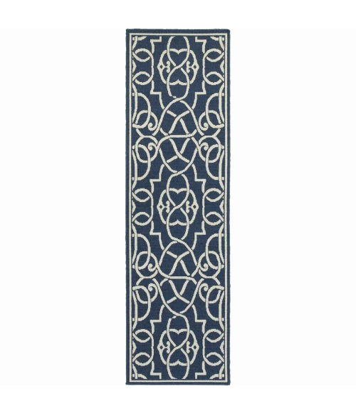 Oriental Weavers Area Rug Meridian 2205B Navy 8' 6" X 13' 0"