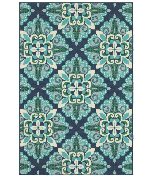 Oriental Weavers Area Rug Meridian 2206B Blue 5' 3" X  7' 6"