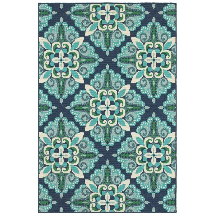 Oriental Weavers Area Rug Meridian 2206B Blue 5' 3" X  7' 6"