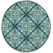 Oriental Weavers Meridian 2206B Blue/ Green Area Rug 7 ft. 10 in. Round
