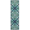 Oriental Weavers Meridian 2206B Blue/ Green Area Rug 2 ft. 3 in. X 7 ft. 6 in. Runner