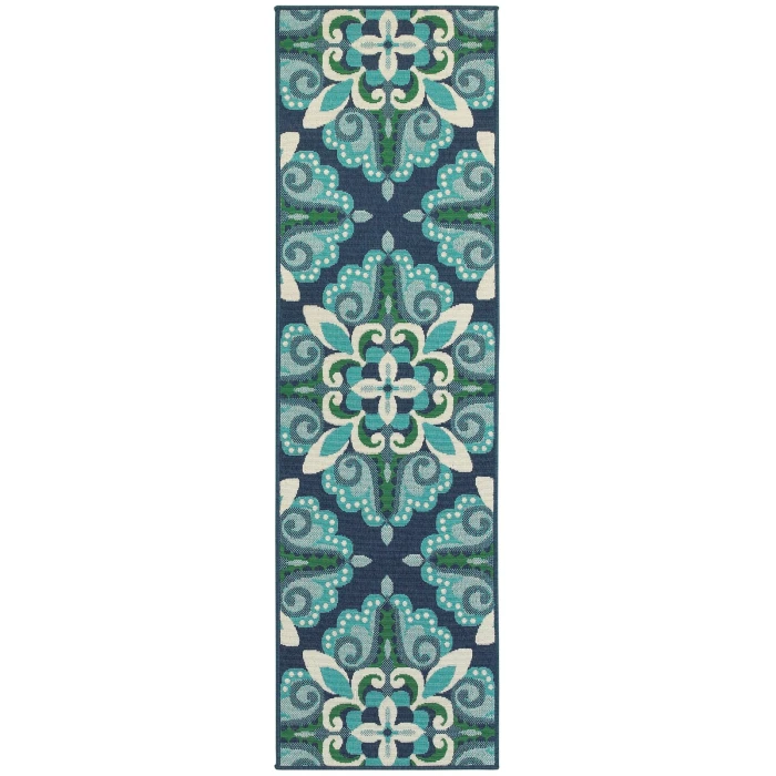Oriental Weavers Area Rug Meridian 2206B Blue 2' 3" X  7' 6" Runner