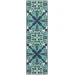 Oriental Weavers Meridian 2206B Blue/ Green Area Rug 2 ft. 3 in. X 7 ft. 6 in. Runner