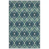 Oriental Weavers Meridian 2209B Navy/ Green Area Rug 8 ft. 6 in. X 13 ft. 0 in. Rectangle