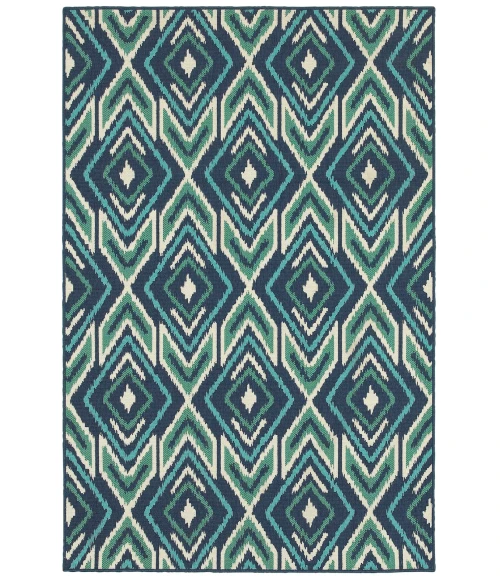 Oriental Weavers Area Rug Meridian 2209B Navy 8' 6" X 13' 0"