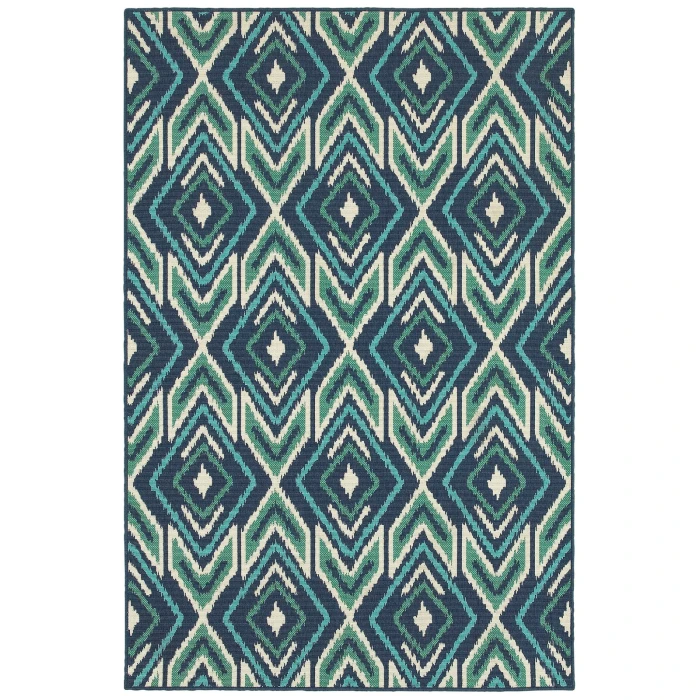 Oriental Weavers Area Rug Meridian 2209B Navy 5' 3" X  7' 6"