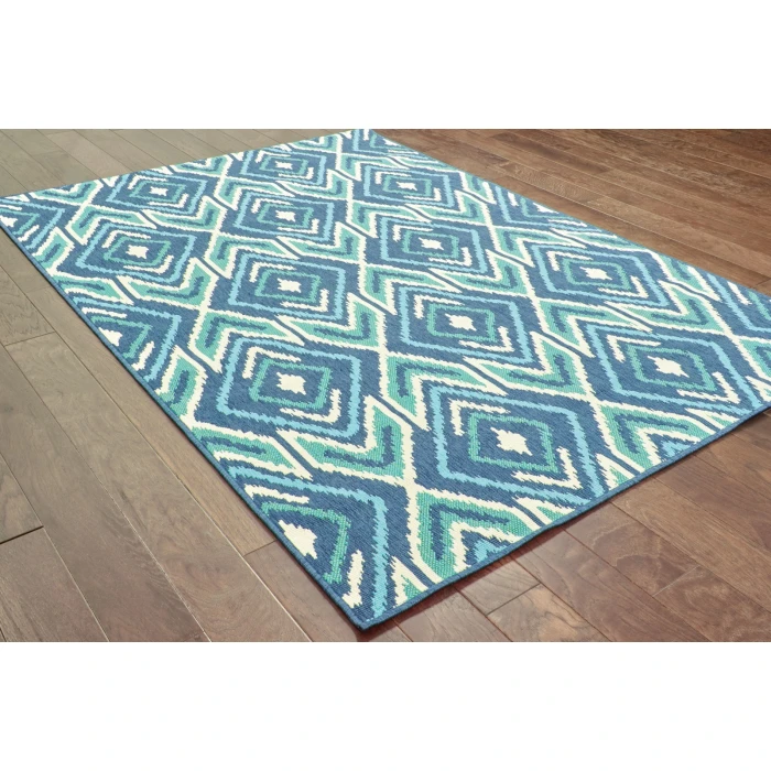 Oriental Weavers Area Rug Meridian 2209B Navy 5' 3" X  7' 6"