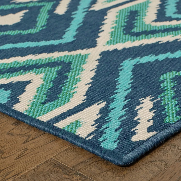 Oriental Weavers Area Rug Meridian 2209B Navy 5' 3" X  7' 6"