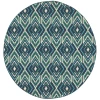 Oriental Weavers Meridian 2209B Navy/ Green Area Rug 7 ft. 10 in. Round