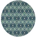 Oriental Weavers Meridian 2209B Navy/ Green Area Rug 7 ft. 10 in. Round