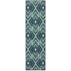 Oriental Weavers Meridian 2209B Navy/ Green Area Rug 2 ft. 3 in. X 7 ft. 6 in. Runner