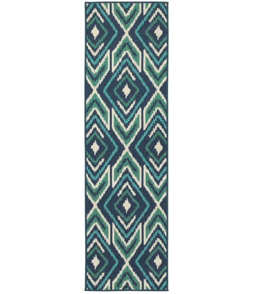 Oriental Weavers Area Rug Meridian 2209B Navy 8' 6" X 13' 0"