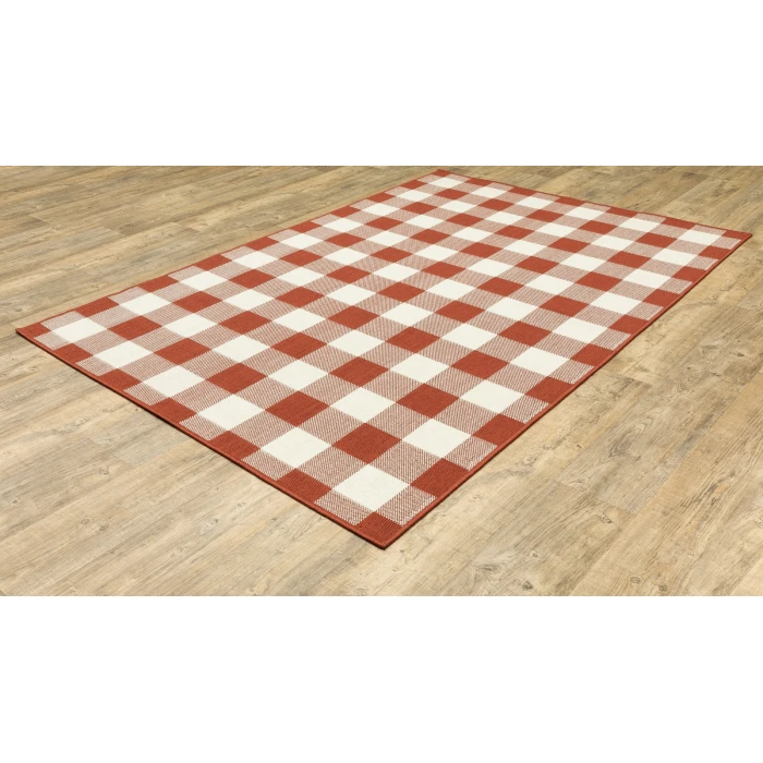 Oriental Weavers Area Rug Meridian 2598R Red 5' 3" X  7' 6"