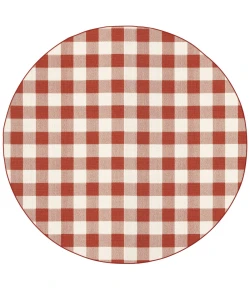 Oriental Weavers Meridian 2598R Red/ Ivory Area Rug 7 ft. 10 in. Round