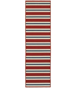 Oriental Weavers Meridian 5701R Red/ Blue Area Rug 2 ft. 3 in. X 7 ft. 6 in. Runner