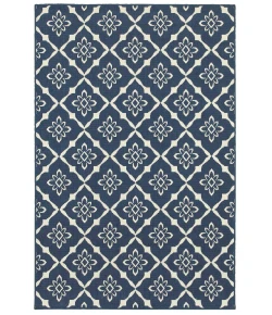 Oriental Weavers Meridian 5703B Navy/ Ivory Area Rug 7 ft. 10 in. X 10 ft. 10 in. Rectangle