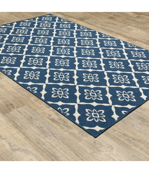 Oriental Weavers Area Rug Meridian 5703B Navy 8' 6" X 13' 0"