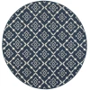 Oriental Weavers Meridian 5703B Navy/ Ivory Area Rug 7 ft. 10 in. Round