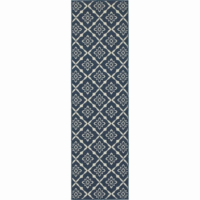 Oriental Weavers Area Rug Meridian 5703B Navy 6' 7" X  9' 6"