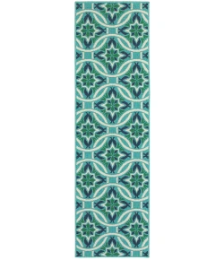 Oriental Weavers Meridian 5868L Blue/ Green Area Rug 2 ft. 3 in. X 7 ft. 6 in. Runner