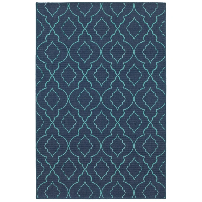 Oriental Weavers Area Rug Meridian 7541B Navy 5' 3" X  7' 6"