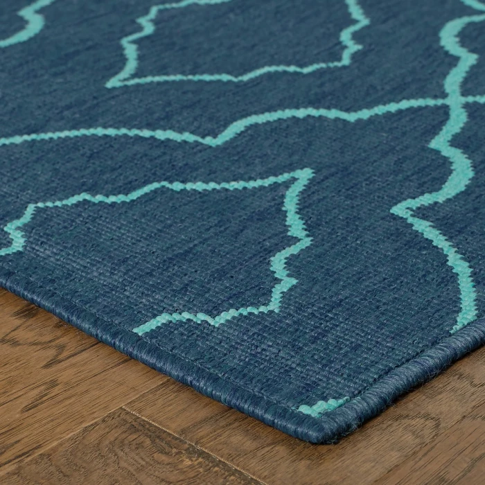 Oriental Weavers Area Rug Meridian 7541B Navy 5' 3" X  7' 6"