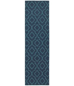 Oriental Weavers Meridian 7541B Navy/ Blue Area Rug 2 ft. 3 in. X 7 ft. 6 in. Runner