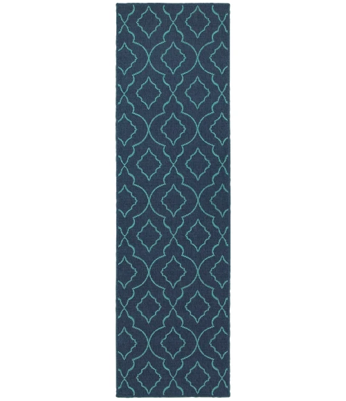 Oriental Weavers Area Rug Meridian 7541B Navy 8' 6" X 13' 0"