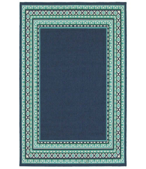 Oriental Weavers Area Rug Meridian 9650B Navy 8' 6" X 13' 0"