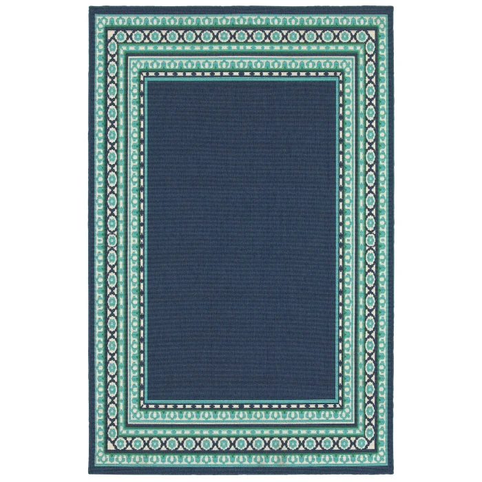 Oriental Weavers Area Rug Meridian 9650B Navy 5' 3" X  7' 6"