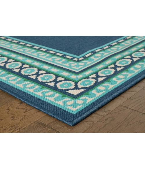 Oriental Weavers Area Rug Meridian 9650B Navy 8' 6" X 13' 0"