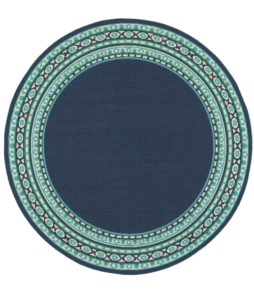 Oriental Weavers Area Rug Meridian 9650B Navy 8' 6" X 13' 0"