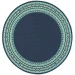 Oriental Weavers Meridian 9650B Navy/ Green Area Rug 7 ft. 10 in. Round