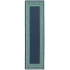 Oriental Weavers Meridian 9650B Navy/ Green Area Rug 2 ft. 3 in. X 7 ft. 6 in. Runner