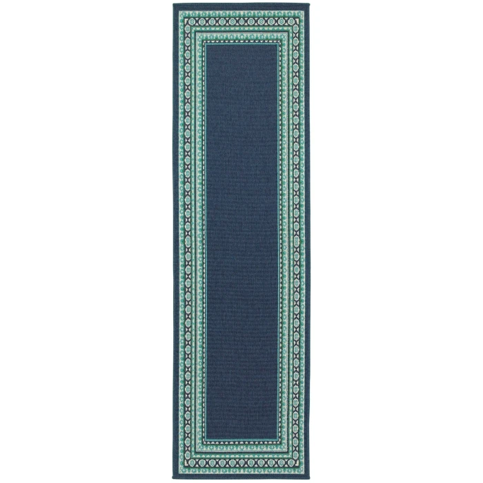Oriental Weavers Area Rug Meridian 9650B Navy 2' 3" X  7' 6" Runner