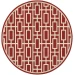 Oriental Weavers Meridian 9754R Red/ Ivory Area Rug 7 ft. 10 in. Round