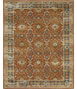 Oriental Weavers Naples 1204X Rust/ Blue 6 Ft. 7 In. X 9 Ft. 4 In. Rectangle Rug
