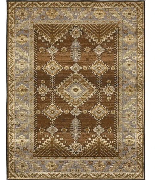 Oriental Weavers NAPLES 1441x Brown/Blue Rug 6'7X9'4