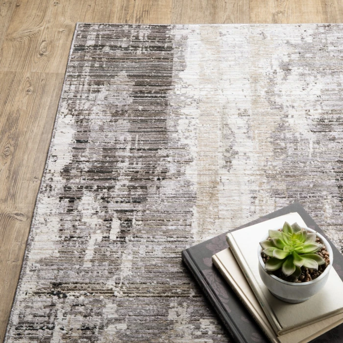 Oriental Weavers Area Rug Nebulous 4151N Grey 9'10" X 12'10"