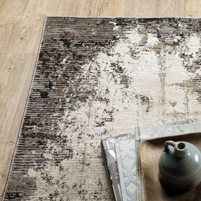 Oriental Weavers Area Rug Nebulous 7151E Grey 9'10" X 12'10"