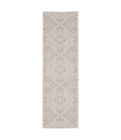 Oriental Weavers Portofino 2805W Ivory/ Grey Area Rug 1 ft. 10 in. X 7 ft. 3 in. Runner