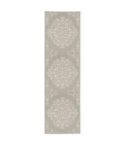 Oriental Weavers Portofino 6649W Grey/ Ivory Area Rug 1 ft. 10 in. X 7 ft. 3 in. Runner