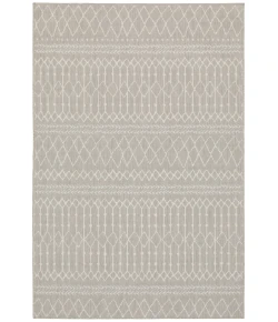 Oriental Weavers Portofino 670H4 Grey/ Ivory Area Rug 5 ft. 3 in. X 7 ft. 3 in. Rectangle