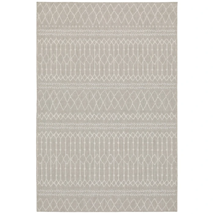Oriental Weavers Area Rug Portofino 670H4 Grey 5' 3" X  7' 3"