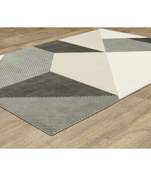 Oriental Weavers RAYLAN ray07 Ivory/Black Rug 6'7X9'6