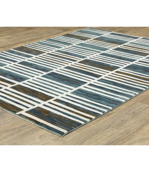 Oriental Weavers REED re05a Ivory/Blue Rug 3' 3X5'