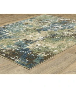 Oriental Weavers Reed Re06A Blue/ Green 6 Ft. 7 In. X 9 Ft. 6 In. Rectangle Rug